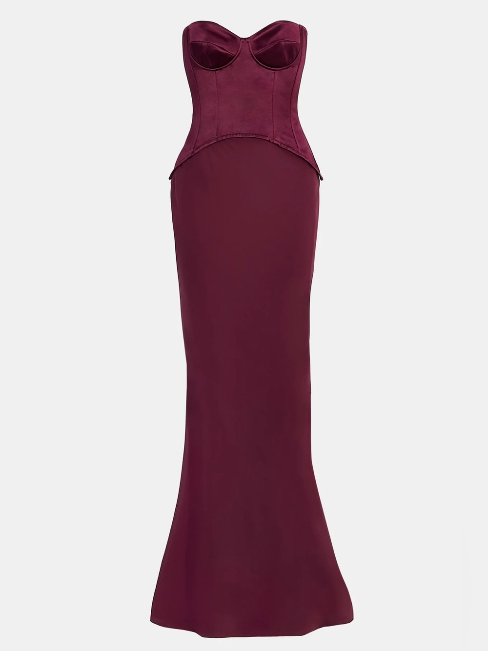 Satin Corset Gown w Sweetheart Neckline - Picture 5 of 8